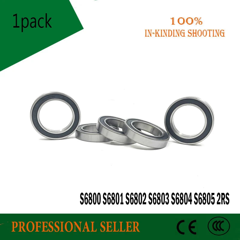 S6800 440C Stainless Steel Deep Groove Ball Bearings 10x19x5mm 2PCS Ball Bearings Richie's