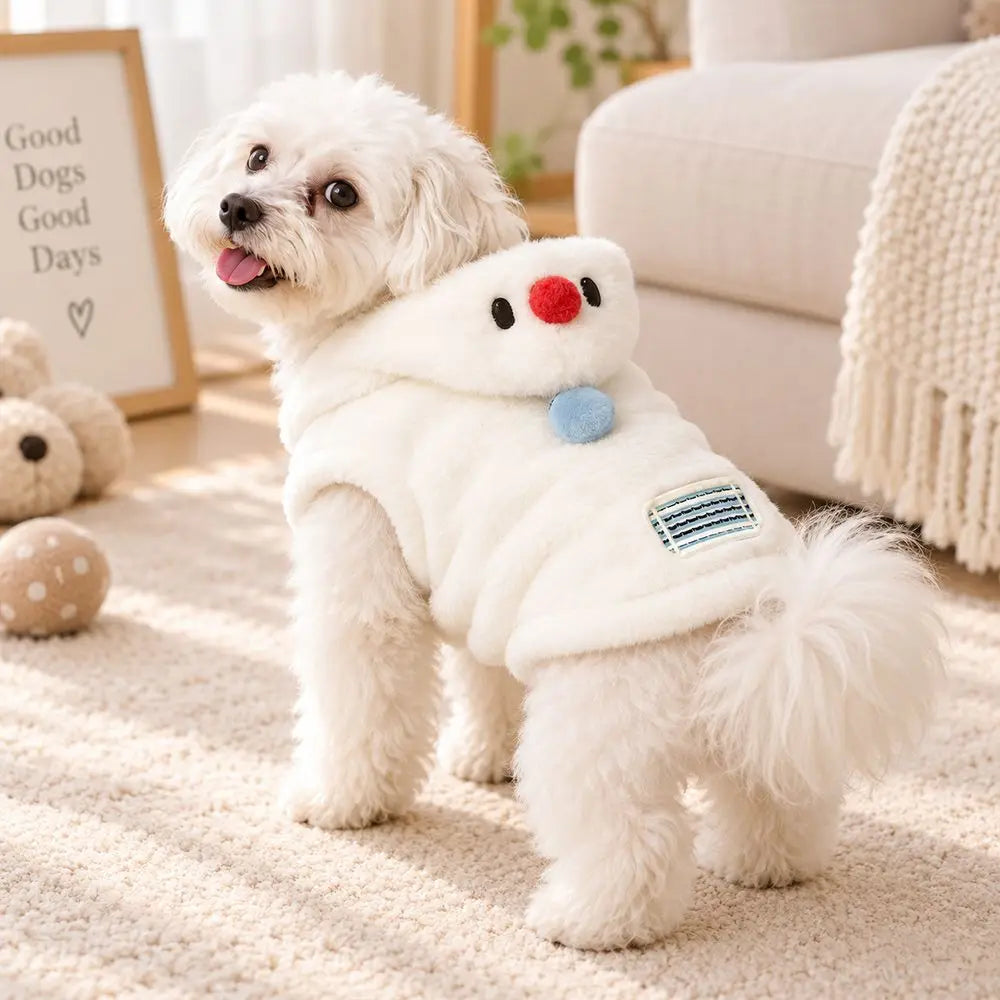 Snowman Flannel Dog Vest Coat – Warm Bodysuit for Small Dogs Dog Vest Coat Richie's