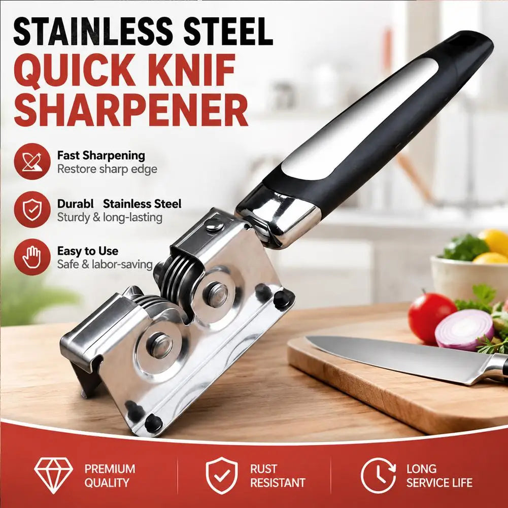 Rotating Wheel Knife Sharpener – Manual Ergonomic Kitchen Tool Knife Sharpener Richie's
