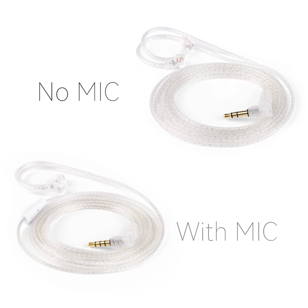 QKZ A2 HiFi Earphone Cable with Mic – 3.5mm Detachable 1.2M Earphone Cable Richie's