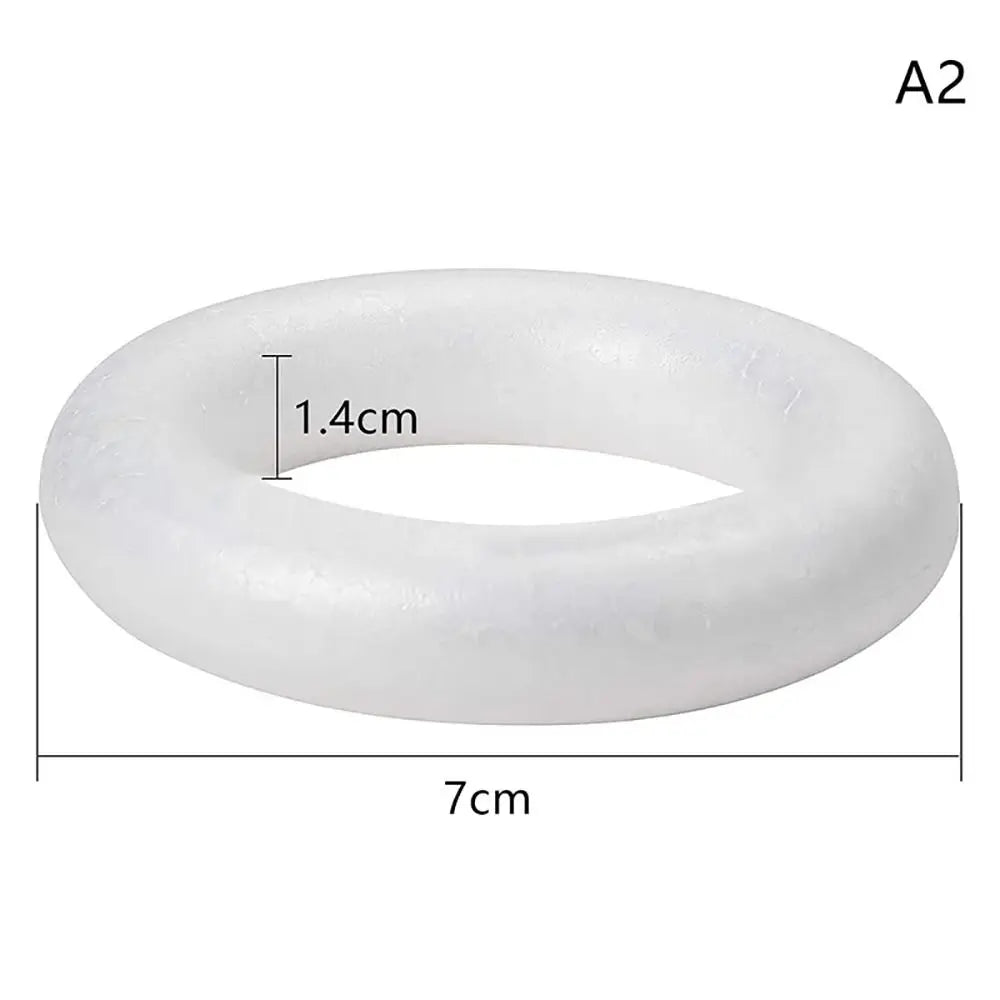 White Polystyrene Foam Ring DIY Wreath – Christmas & Wedding Craft Foam Ring Richie's 7cm