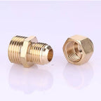 Brass Flare Adapter Hexagon Male Thread 1/4" 3/8" 1/2" Connector Brass Pipe Fitting Richie's