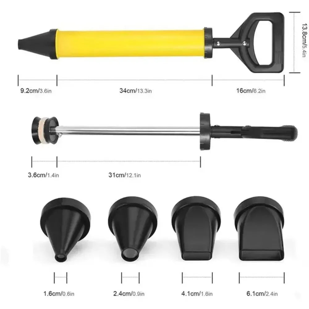 Mortar Grouting Gun with 4 Nozzles – Manual Cement Slurry Sprayer Mortar Grouting Gun Richie's