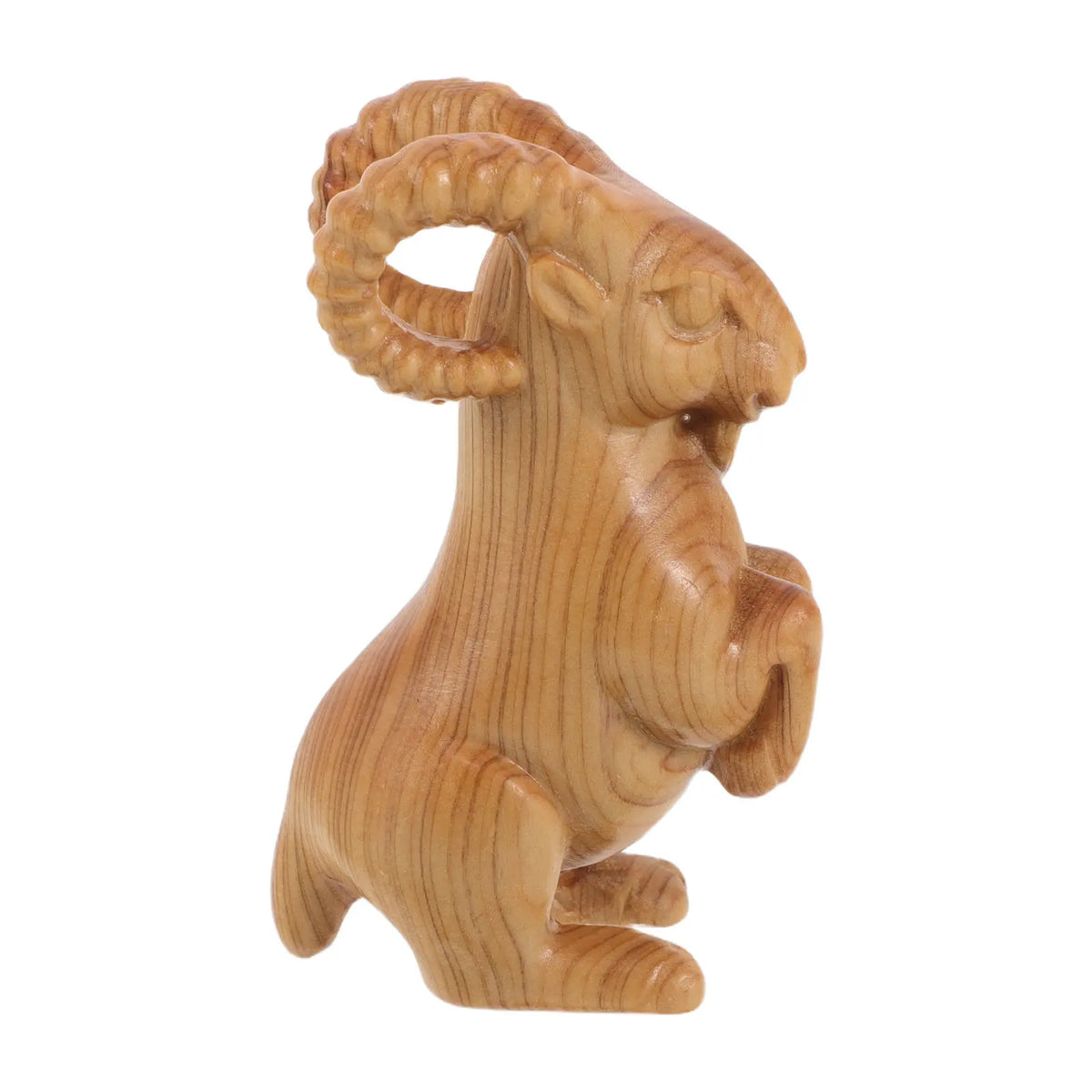 2027 Zodiac Goat Wood Sculpture | Chinese Feng Shui Lucky Statue Wood Zodiac Figurine Richie's