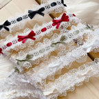 1 Yard Pleated Bow Lace Trim Ribbon – Handmade Fabric DIY Lace Trim Ribbon Richie's