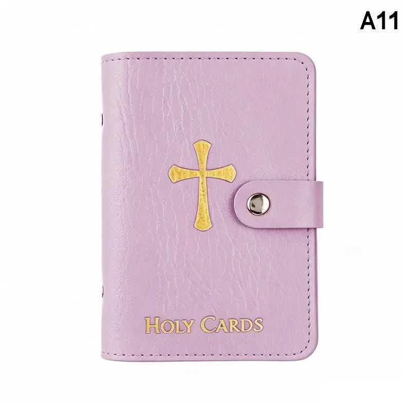 Leather Holy Card Holder – Prayer Card Organizer, Snap Close Card & ID Holder Richie's A11