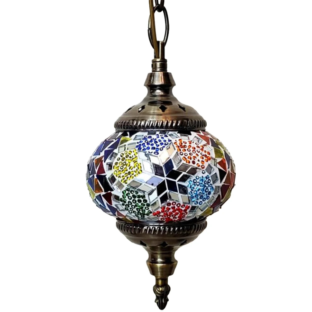 Turkish Mosaic Pendant Light – Handcrafted Glass Globe Chandelier Mosaic Pendant Light Richie's Type E