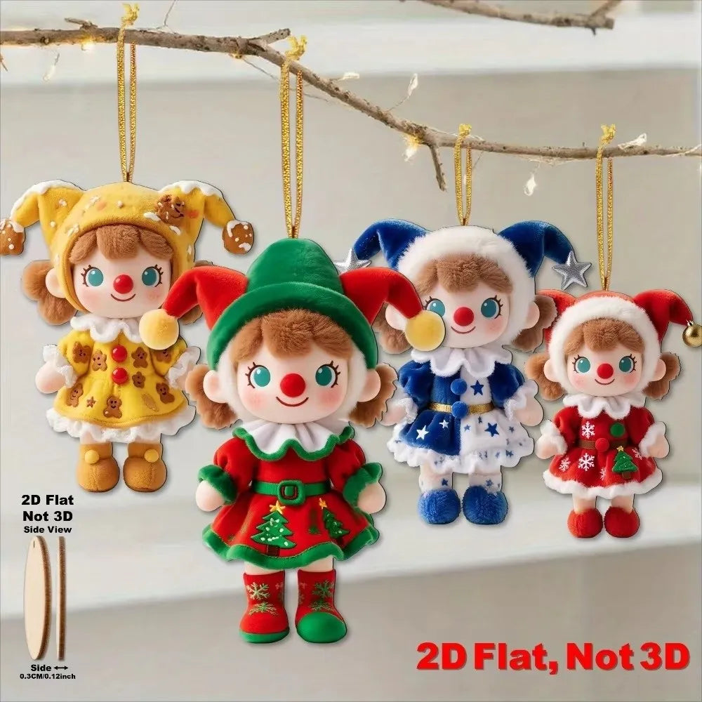 12pcs Wooden Christmas Tree Ornaments – Deep Sapphire Pendants Christmas Tree Ornaments Richie's