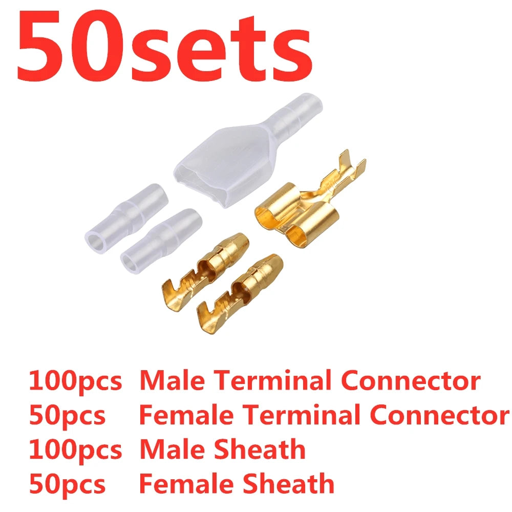 4mm Bullet Terminal Car Wire Connectors – Male & Female Sets Wire Connector Set Richie's 50sets