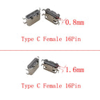10Pcs USB Type-C 16 Pin Female Connector PCB Soldering DIY USB-C Connector Richie's