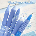 5-Pack Cloud Dream Retractable Gel Pens 0.5mm Black Ink Gel Pen Set Richie's