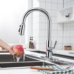 3-Mode Pull-Out Faucet Replacement Nozzle | High Pressure Faucet Spray Nozzle Richie's