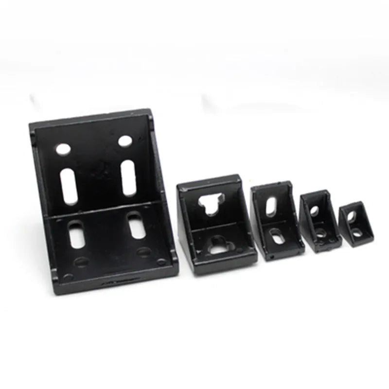 Black Aluminum Profile Corner Brackets 90° – 2020 to 6060 Corner Bracket Richie's