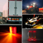 2Pcs Waterproof 10 LED Trailer Tail Lights 12V/24V Rear Pair Trailer Tail Lights Richie's