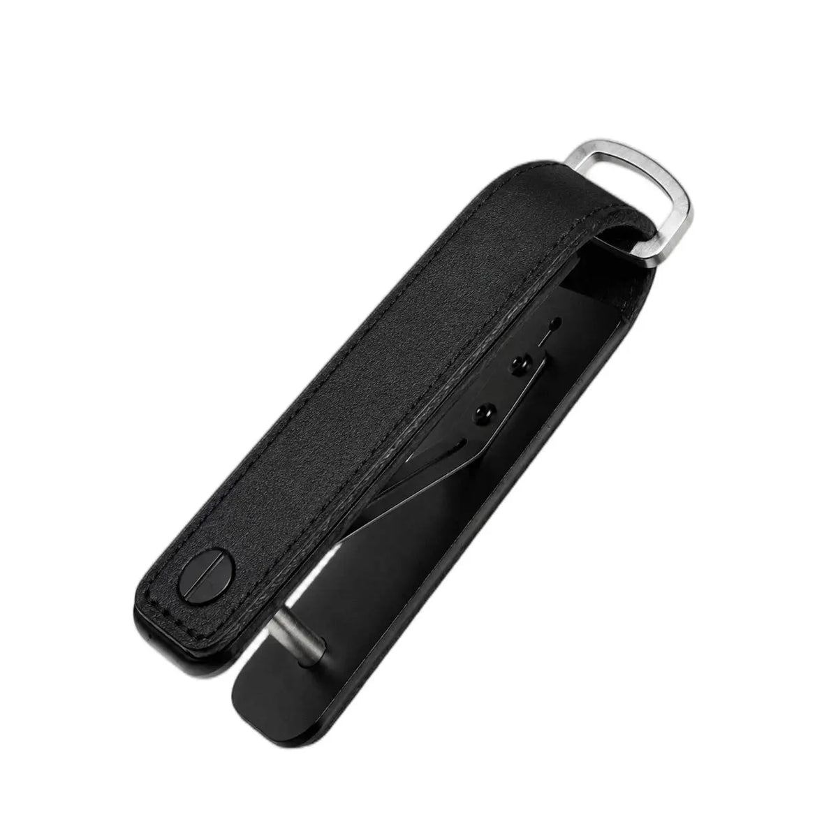 ZEEKER Genuine Leather Key Organizer – Silent EDC Key Holder Leather Key Organizer Richie's Black