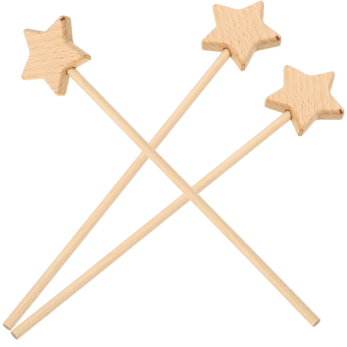 3-Pack Unfinished Wooden Fairy Star Wands – DIY Kids Craft Kit DIY Craft Wand Richie's about 14cm
