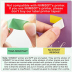 Bekia Cable Thermal Label Rolls for Phomemo D30 D32 D35 Printer Thermal Label Rolls Richie's