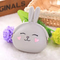 Girls Mini Silicone Animal Coin Purse – Kids Key Wallet Silicone Coin Purse Richie's grey rabbit