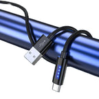 120W USB-A to Type-C Fast Charging Cable with LED Indicator USB Charging Cable Richie's