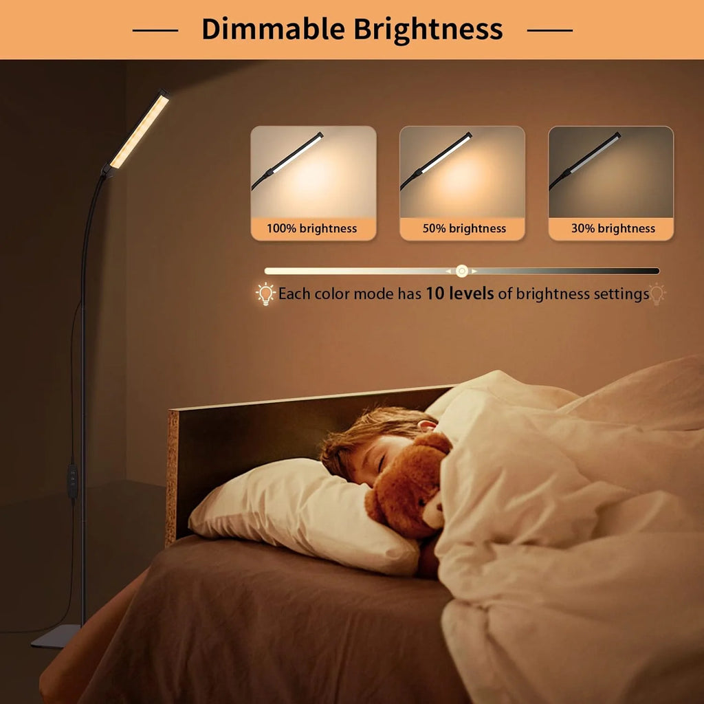 KEBINCPLED 1.4M USB Dimmable LED Floor Lamp Gooseneck LED Floor Lamp Richie's