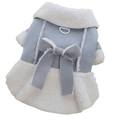 Princess Style Dog Winter Dress – Warm Fleece Coat for Small Dogs Dog Winter Dress Richie's Blue-XL
