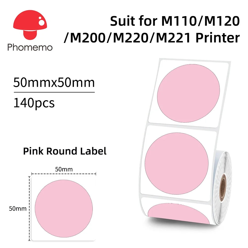 Waterproof Thermal Labels 40x30mm for Phomemo M110 M200 Printers Thermal Label Roll Richie's XY5050-140PK