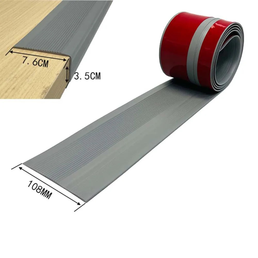 100cm PVC Non-Slip Stair Tread Strips | Peel & Stick Step Tape Stair Safety Strip Richie's Grey-108mm