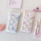 Floral Glasses Case Dustproof Button Sunglasses Storage Bag Eyewear Storage Case Richie's