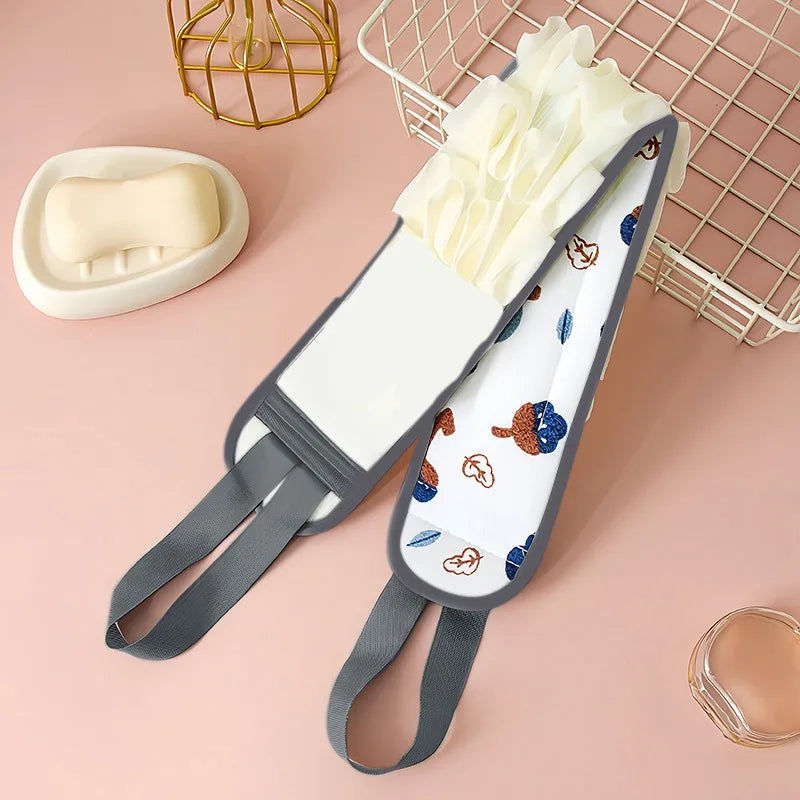 2-in-1 Double-Sided Back Scrubber & Loofah Exfoliating Bath Tool Bath Body Scrubber Richie's Blue