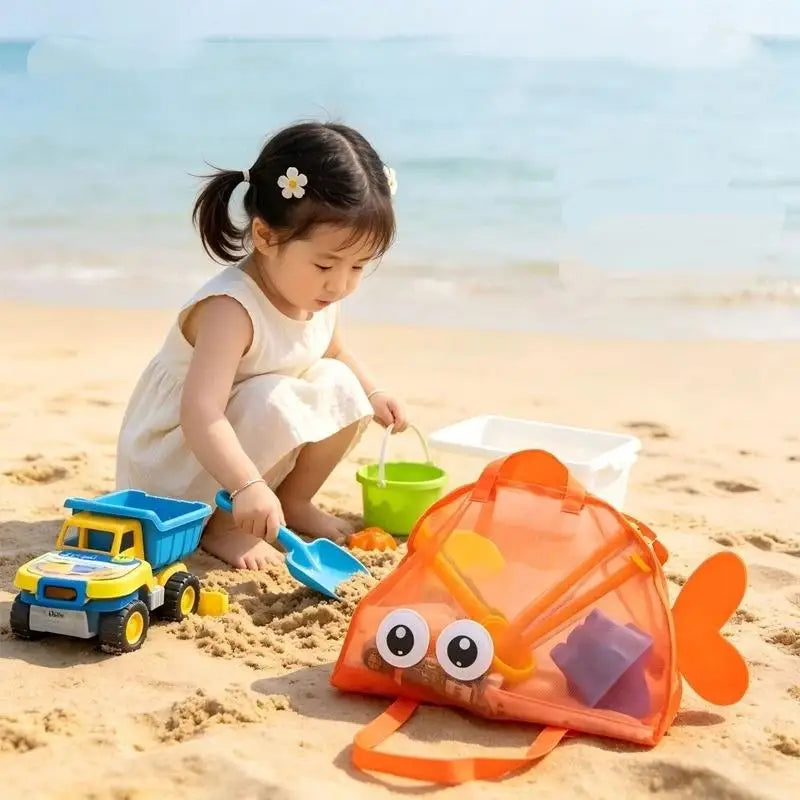 Large Mesh Beach Toy Bag – Portable Pool & Outdoor Organizer Mesh Storage Bag Richie's
