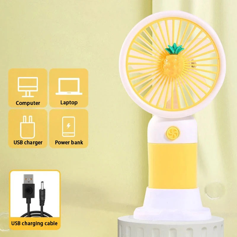 Mini USB Rechargeable Portable Handheld Fan | Travel Office Portable Handheld Fan Richie's Bright Yellow