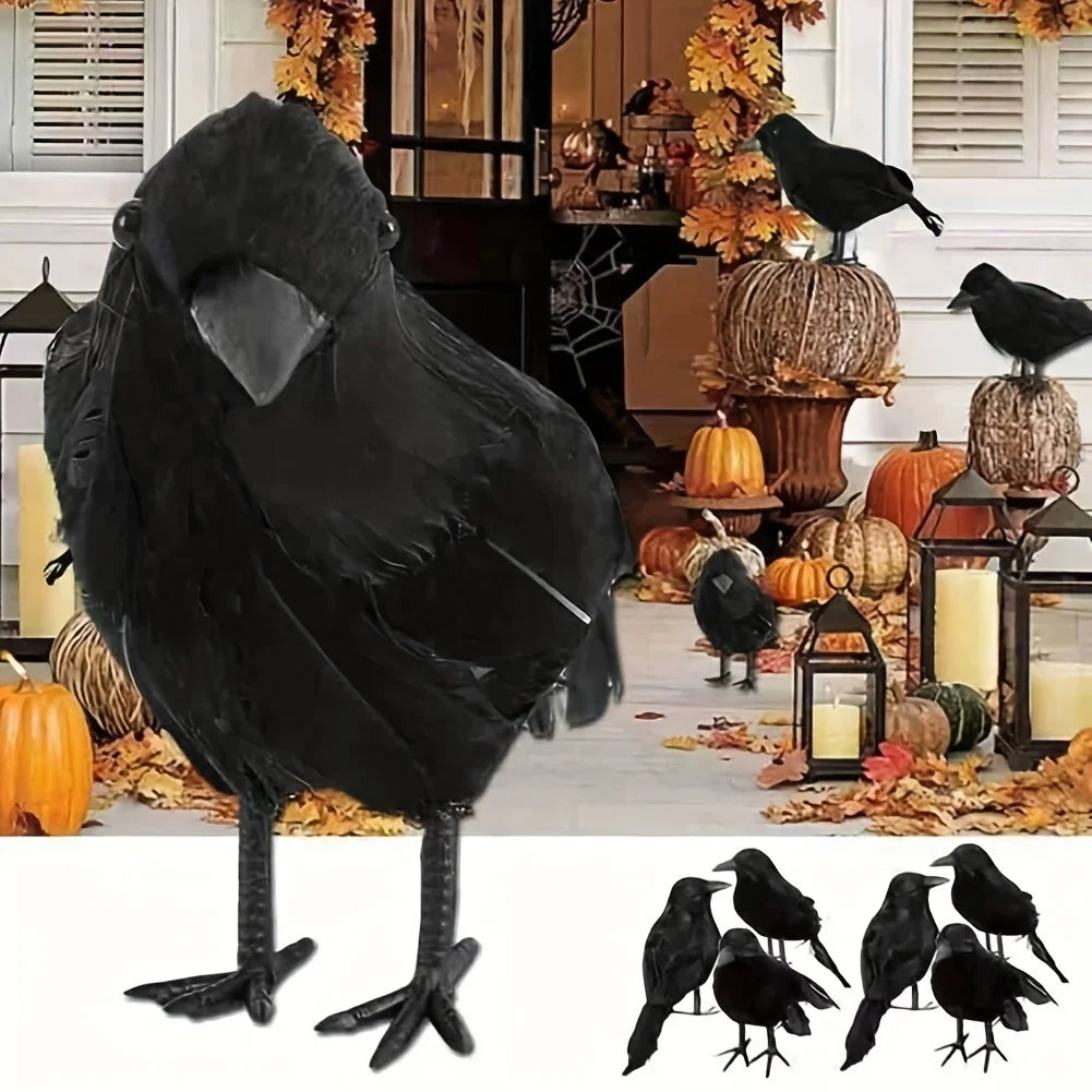 Realistic Feathered Crow Raven Halloween Decoration Ornament Halloween Decoration Richie's