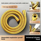 Universal Stainless Steel Shower Hose for Water Heaters | Burst-Proof Shower Hose Richie's 1.5 m gold
