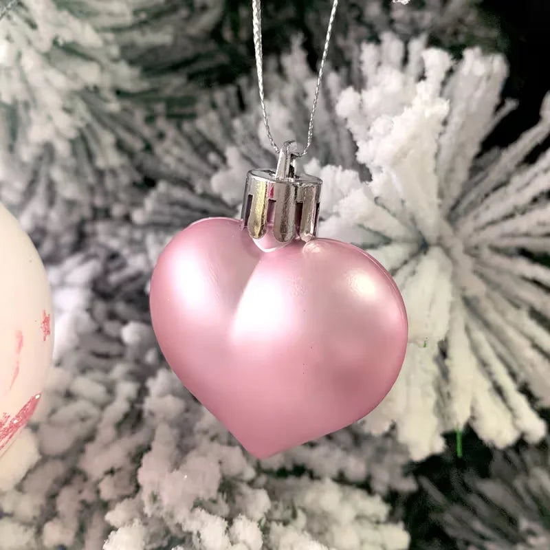 40Pcs Pink White Shatterproof Christmas Ball Ornaments Set Christmas Ornaments Set Richie's