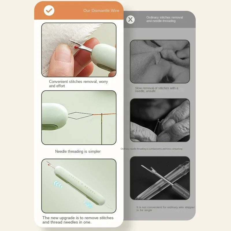 2-in-1 Needle Threader & Seam Ripper Sewing Tool Sewing Tool Set Richie's