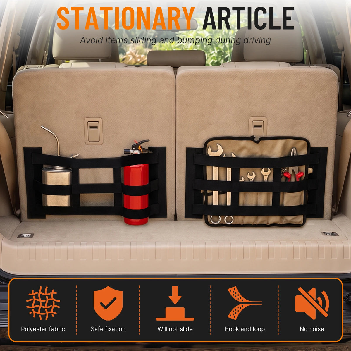 2Pcs Elastic Car Trunk Organizer Straps – Cargo Fixing Belts Car Trunk Organizer Richie's