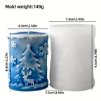 Christmas Silicone Mold – DIY Candles, Gypsum & Ornaments Silicone Craft Mold Richie's tree 1pc