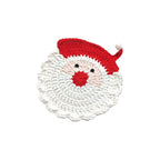 Handmade Crochet Santa Claus Coaster – Christmas Table Decor Christmas Crochet Coaster Richie's 2pcs