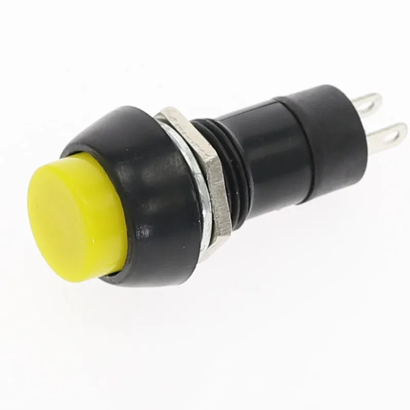 12pcs 12mm Push Button Switch Latching Momentary PBS-11A/B 6 Colors Push Button Switch Richie's YELLOW Self-locking