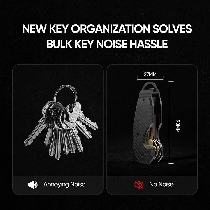 Zeeker Compact Metal Key Organizer | Minimalist Key Fob 2–6 Keys Metal Key Organizer Richie's
