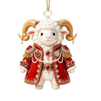 Acrylic Goat Christmas Ornament – Rhinestone Hanging Pendant Christmas Tree Ornament Richie's 2