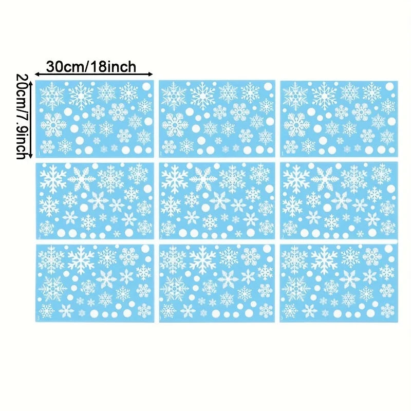 9-Sheet Reusable Christmas Window Clings – Holiday Static Stickers Holiday Window Clings Richie's