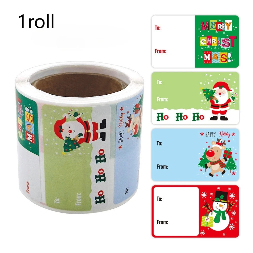 250/500 Christmas Glitter Stickers – Self-Adhesive Mixed Colors Christmas Craft Stickers Richie's 1roll