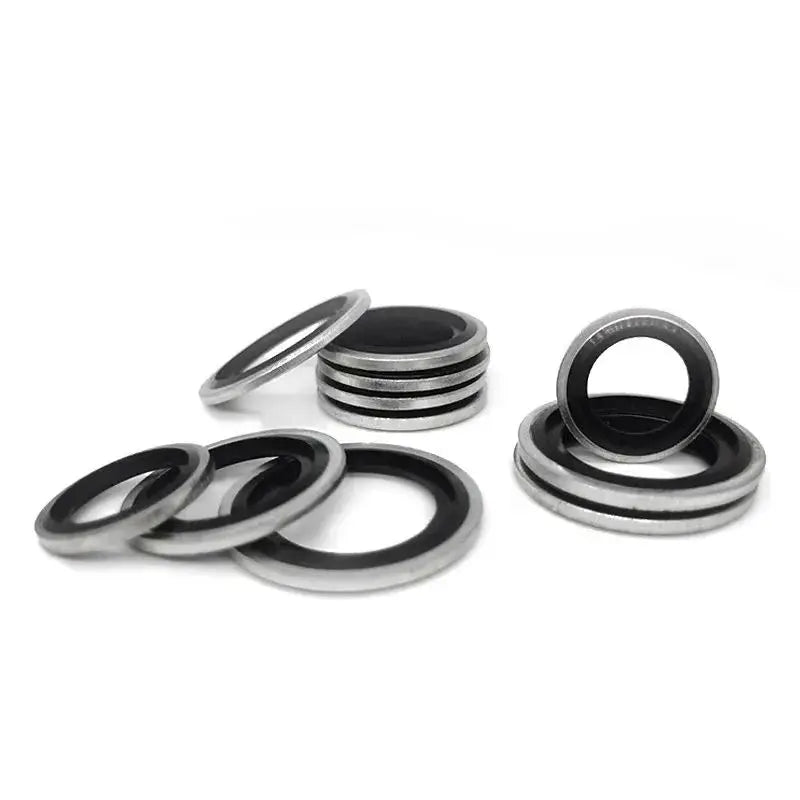 10 PCS M6-M48 Zinc Plated Combined Hydraulic Sealing Gasket Hydraulic Sealing Gasket Richie's