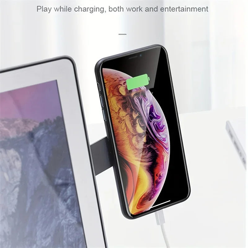 Magnetic Folding Phone Stand Laptop Side Mount Dual Screen Laptop Phone Mount Richie's