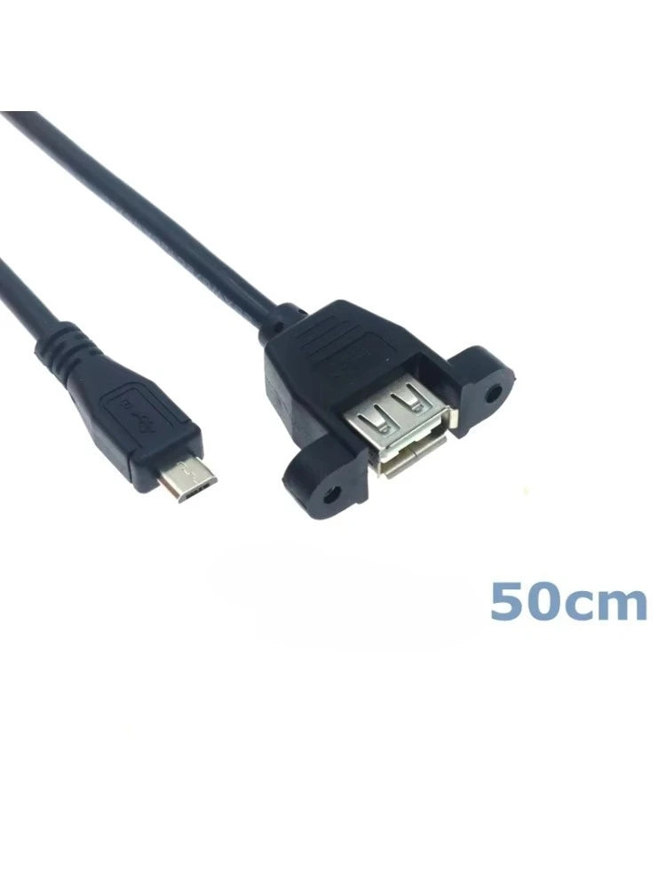 OTG Micro USB to USB 2.0 Panel Mount Screw Cable 0.3m 0.5m USB OTG Cable Richie's 0.5m