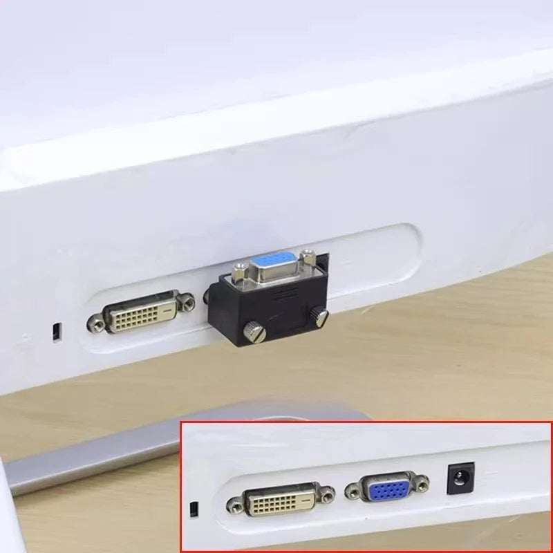 DB9 VGA 90° Right Angle Adapter – 9/15 Pin Male to Female VGA Adapter Connector Richie's