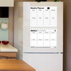 Reusable Magnetic Weekly Planner Whiteboard for Fridge – 2 Pack Magnetic Whiteboard Planner Richie's