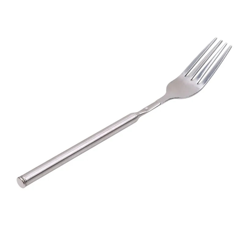 Telescopic Extendable Stainless Steel Fork – BBQ, Fruit & Dessert Extendable Cutlery Fork Richie's Silvery-1PC