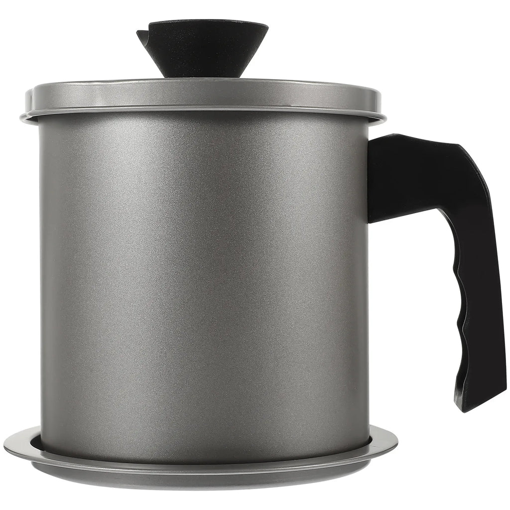 304 Stainless Steel Oil Strainer Pot with Lid & Mesh Filter Oil Strainer Pot Richie's